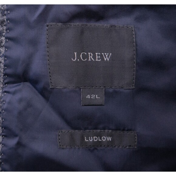 J.Crew Ludlow Sport Coat Casual Jacket Wool Plaid Two Button Sz 42L Blazer EUC - Picture 13 of 16